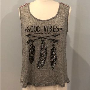 Good vibes positive mind sleeveless